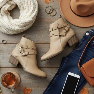 Anthro | Silent D Leather Booties